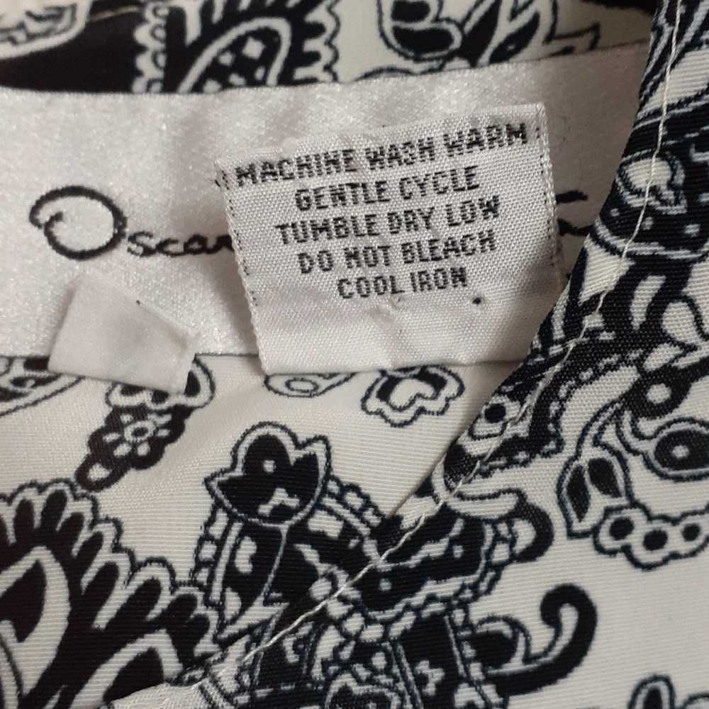 Oscar de la Renta Vintage Short Sleeve Top Size 16 - Picture 3 of 8